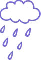 Rain icon decoration